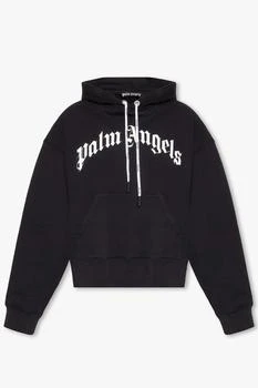 推荐Palm Angels Black Hoodie With Logo - Men商品