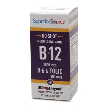 商品No Shot Methylcobalamin B12/B6/Folic Acid 800mcg, Dissolve Tablets图片