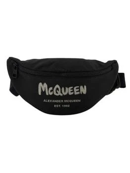 Alexander McQueen | Bum Belt Bag  - Black/Off-White - Synthetic,商家The List,价格¥5094