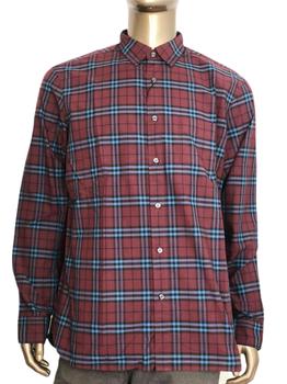 美国burberry, Burberry | Burberry Alexander Men's Crimson Red/Blue Checked Cotton Shirt 4066394 (S商品图片 7.5折