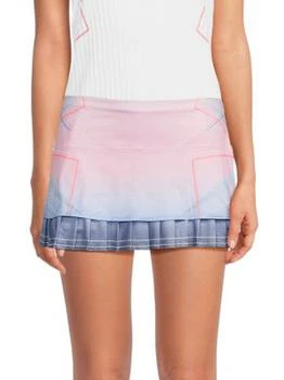 K-Swiss | Pleated Hem Striped Mini Skirt,商家Saks OFF 5TH,价格¥150