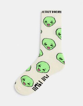 Rip N Dip | RIPNDIP we out here socks in white商品图片,