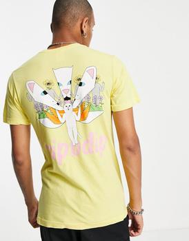 Rip N Dip | RIPNDIP heady angel back print t-shirt in yellow商品图片,7.9折