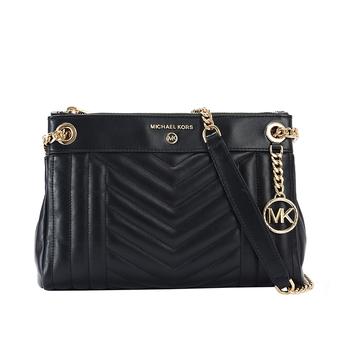 michael kors bradshaw单肩包, Michael Kors | MK 女包 送女友礼物 迈克·科尔斯 MICHAEL KORS 专柜款黑色绗缝皮质单肩斜挎包 30H9GUSL1T BLACK商品图片 