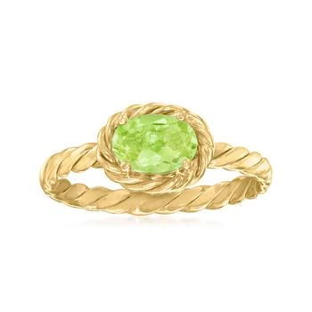 Canaria Fine Jewelry | Canaria Peridot Twisted Ring in 10kt Yellow Gold,商家Premium Outlets,价格¥1467