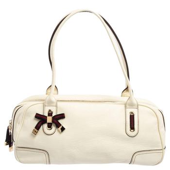 古驰托特包, [二手商品] Gucci | Gucci White Leather Princy Duffel Bag商品图片 6折, 满1件减$100, 满减