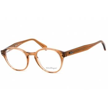 Salvatore Ferragamo | Salvatore Ferragamo Men's Eyeglasses - Round Transparent Brown Frame | SF2940 232 1.9折×额外9折x额外9.5折, 独家减免邮费, 额外九折, 额外九五折