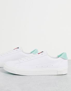 Tommy Hilfiger | Tommy Jeans leather low cut trainer in white商品图片,8折
