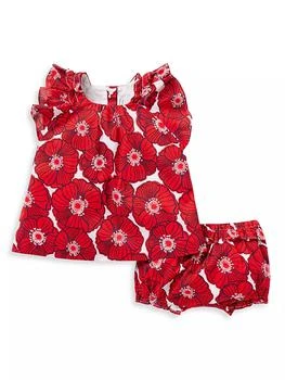 推荐Baby Girl's Floral Ruffle Tank Top & Shorts Set商品