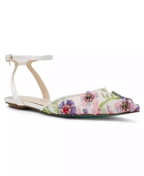 Betsey Johnson | Women's Garbo Jeweled Mesh Flats,商家Macy's,价格¥616