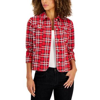 Charter Club | Women's Classic Denim Tartan Jacket, Created for Macy's商品图片,6折