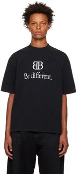 Balenciaga | Black 'Be Different' T-Shirt 