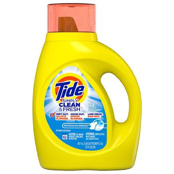 商品Tide | Simply Clean & Fresh Liquid Laundry Detergent, Refreshing Breeze,商家Walgreens,价格¥26图片