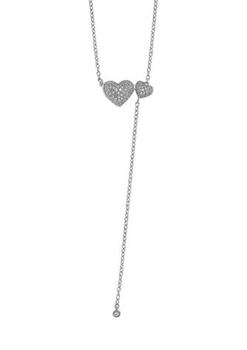 商品1/4 ct. t.w. Two Hearts 18 Inch Necklace in 14K White Gold图片