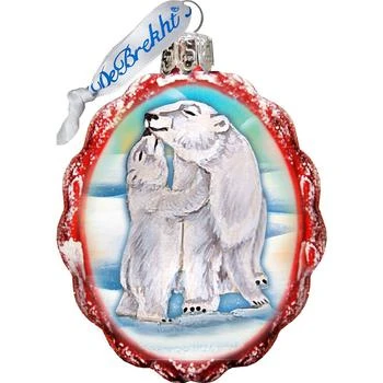 G.DeBrekht | Santa Polar Bear Cubs Glass Ornament,商家Macy's,价格¥390