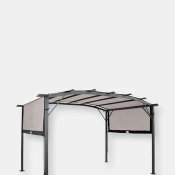 Sunnydaze Decor | Sunnydaze 9x12 Foot Metal Arched Pergola with Retractable Canopy,商家Verishop,价格¥3031