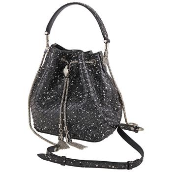 bvlgari包, BVLGARI | Serpenti Forever Bucket Python Leather Bag- Black商品图片 4.9折