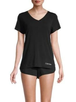 Calvin Klein | 2-Piece Logo Pajama Short Set,商家Saks OFF 5TH,价格¥185