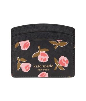 Kate Spade | Spencer Ditsy Rose Printed PVC Card Holder商品图片,7.6折, 独家减免邮费