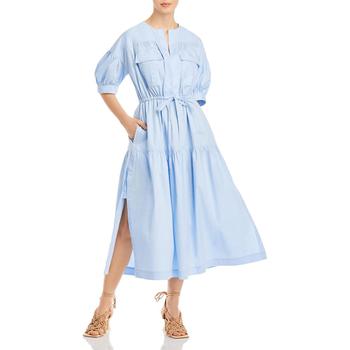 10 Crosby Derek Lam, Derek Lam | Derek Lam 10 Crosby Womens Andie Pocket Puff Sleeves Maxi Dress商品图片 2.7折
