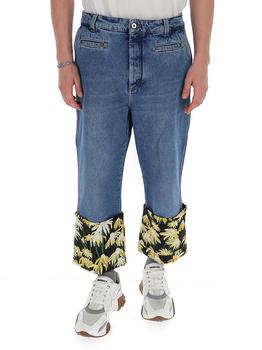 Loewe | Loewe Daisy-Print Hem Detailed Jeans商品图片,5.2折