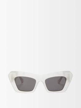 推荐Anagram-logo cat-eye acetate sunglasses商品