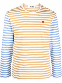product COMME DES GARCONS PLAY - Logo Striped Long Sleeve T-shirt image