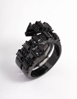 商品Lovisa | Coated Black Emerald Cut Wrap Ring,商家Premium Outlets,价格¥104图片