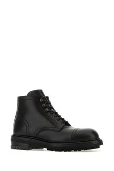 推荐Black leather Re-Edition ankle boots商品
