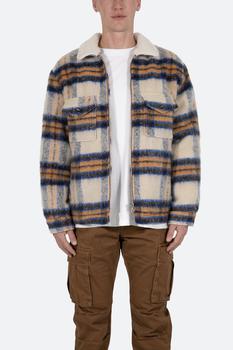 mnml外套, MNML | Plaid Mohair Jacket - Blue/White/Orange商品图片 
