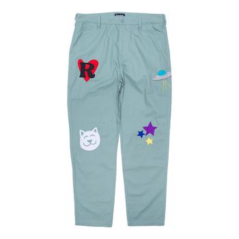 商品Play Date Cotton Twill Embroidered Pants (Pistachio),商家RipNDip,价格¥730图片