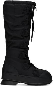 Acne Studios | Black Vulcanized Lace-Up Boots商品图片,