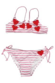 商品Mc2 Saint Barth | Mc2 Saint Barth Kids Jaiden Heart Patch Bikini Set,商家Cettire,价格¥762图片