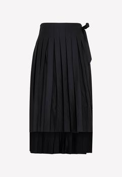 Simone Rocha | Pleated Apron Midi Skirt in Wool商品图片,5.1折