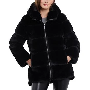 Michael Kors | Women's Petite Hooded Faux-Fur Coat 5.9折