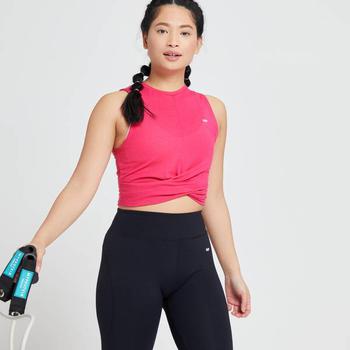 Myprotein | MP Women's Power Twist Front Crop Top - Magenta商品图片,3.9折起, 满$1享6.5折, 满折