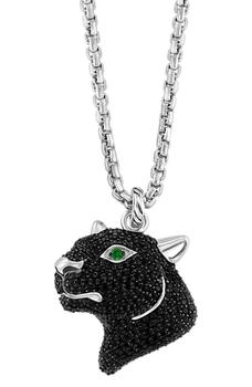 Effy | Sterling Silver Black Spinel Panther Pendant Necklace商品图片,3.4折