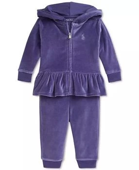 Ralph Lauren | Baby Peplum Hoodie & Jogger Pants Set,商家Macy's,价格¥335