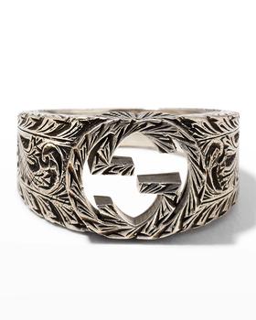 商品Men's Interlocking GG Sterling Silver Paisley Ring, Size 11.5,商家Neiman Marcus,价格¥2639图片