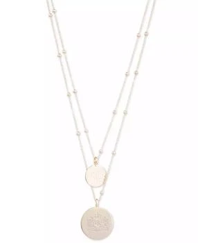 Ralph Lauren | Gold-Tone Engraved Logo Two-Row Pendant Necklace, 16" + 3" extender,商家Macy's,价格¥341