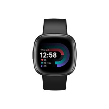 商品Fitbit | Versa 4 Black Graphite Premium Smartwatch, 39mm,商家Macy's,价格¥1665图片