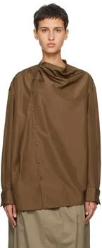 Lemaire | Brown Soft Collar Blouse 5.7折, 独家减免邮费