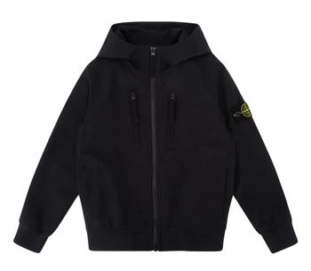 推荐Stone Island Junior Logo Patch Zip-Up Hooded Jacket商品