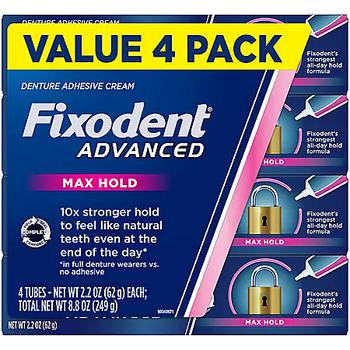 推荐Fixodent Advanced Max Hold Denture Adhesive (2.2 oz., 4 pk.)商品