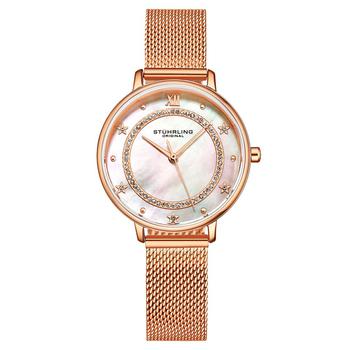 推荐Women's Quartz Rose Gold-Tone Mesh Strap Watch 34mm商品
