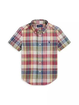 Ralph Lauren | Little Boy's & Boy's Plaid Short-Sleeve Shirt,商家Saks Fifth Avenue,价格¥372