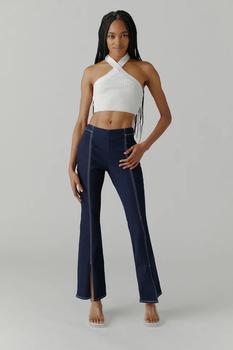 BDG衣服, BDG | BDG Ariana Split Hem Flare Jean - Dark Wash商品图片 5折×额外9.5折, 额外九五折