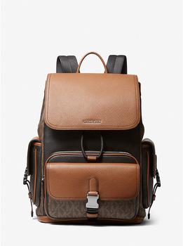 mk双肩包图片, Michael Kors | Hudson Logo and Leather Backpack商品图片 