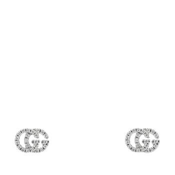 商品Gucci | 【预售3-7天】GUCCI/古驰 21 double G系列 18k金白金46颗钻石双G耳钉481678J85409066,商家IWCOCO,价格¥12037图片