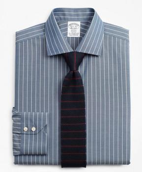Brooks Brothers | Stretch Regent Regular-Fit Dress Shirt, Non-Iron Pinstripe商品图片 5.1折